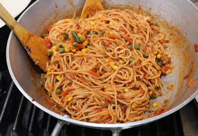 How to make Mix Veg Spaghetti